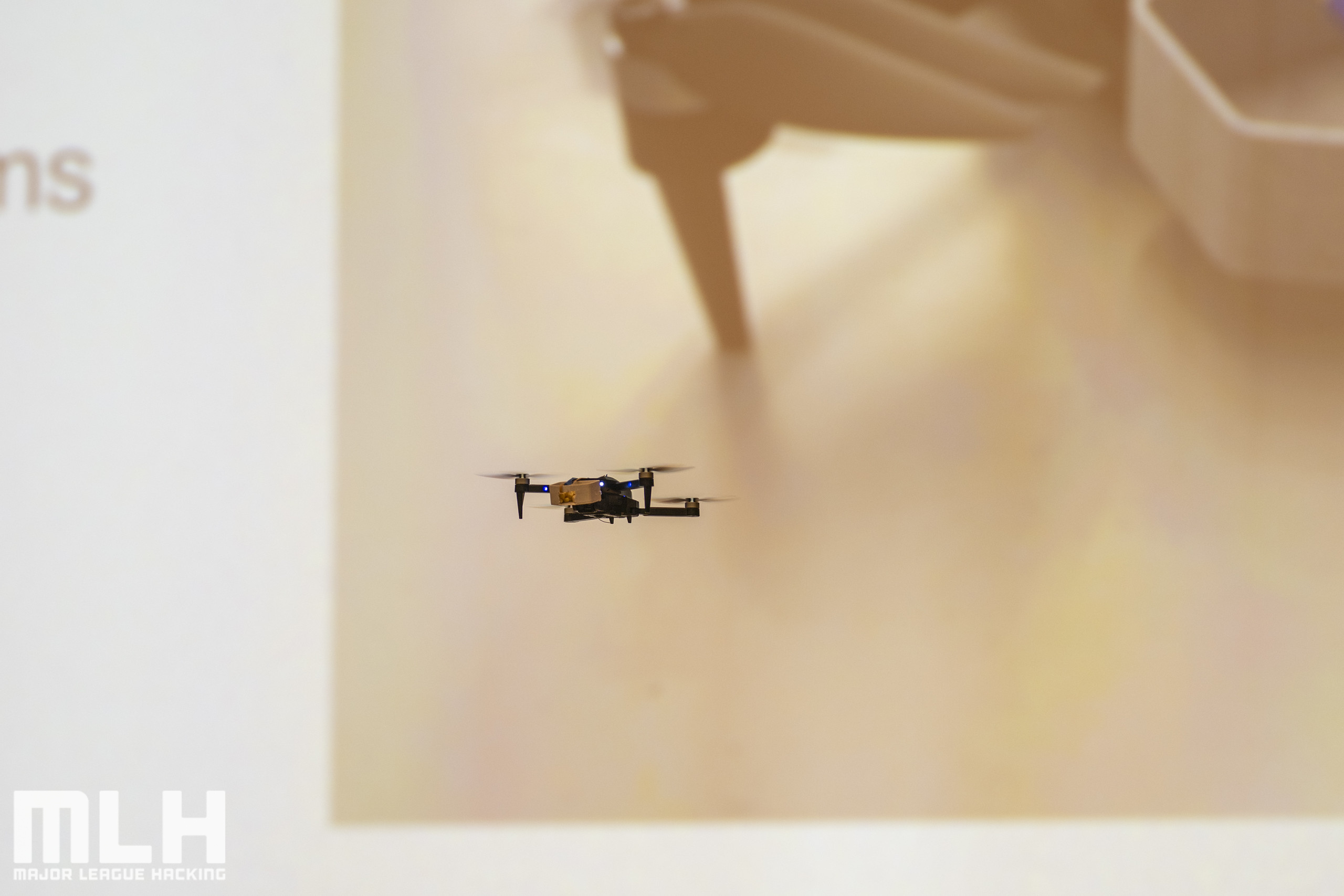 drone flying through the air